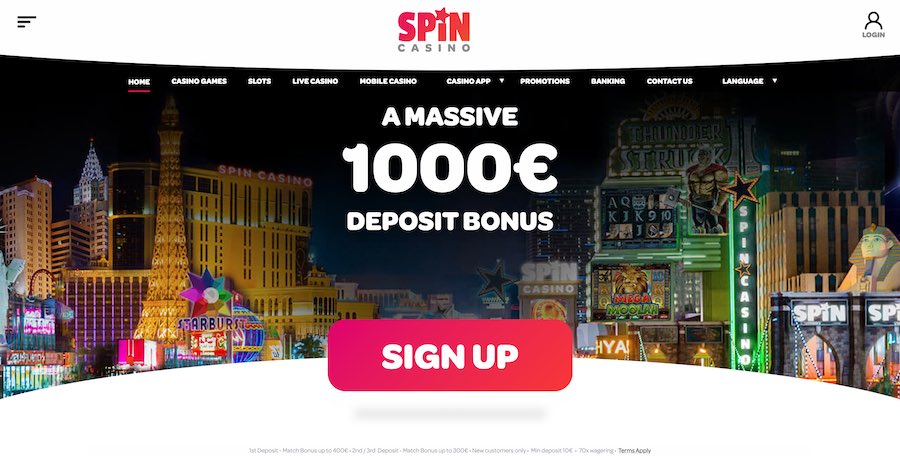 Spin Casino screen HR