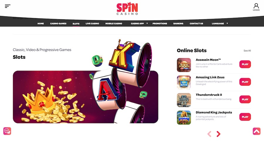 Spin casino slotovi